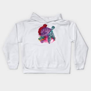 Colourful Turtle Art Kids Hoodie